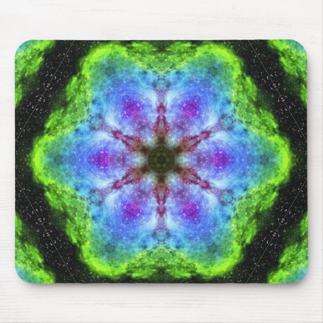 Tapis De Souris Kaleidoscope vert (Devant)