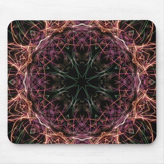 Tapis de souris kaléidoscope Web de couleur (Devant)