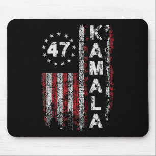 Tapis De Souris Kamala 47 Kamala47 Président Usa America Drapeau 2