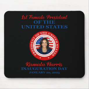 Tapis De Souris Kamala Harris 1ère femme Présidente Inauguration P