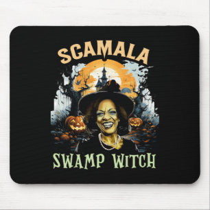 Tapis De Souris Kamala Harris démasquée sorcière de marais Hallowe