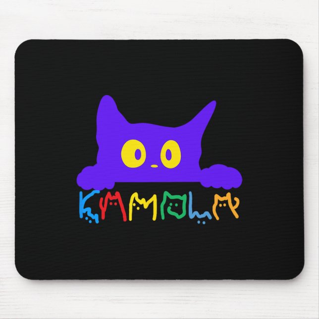 Tapis De Souris Kamala Harris Funny Chat Lettres Typographie Alpha (Devant)