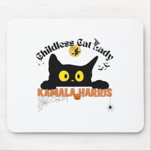 Tapis De Souris Kamala Harris Halloween Chat sans enfant Lady Elec