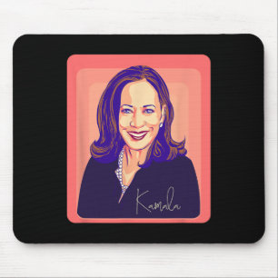 Tapis De Souris Kamala Harris Madame la Présidente Pop Art Portrai