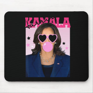 Tapis De Souris Kamala Harris souffle la bulle gomme soleil rose K