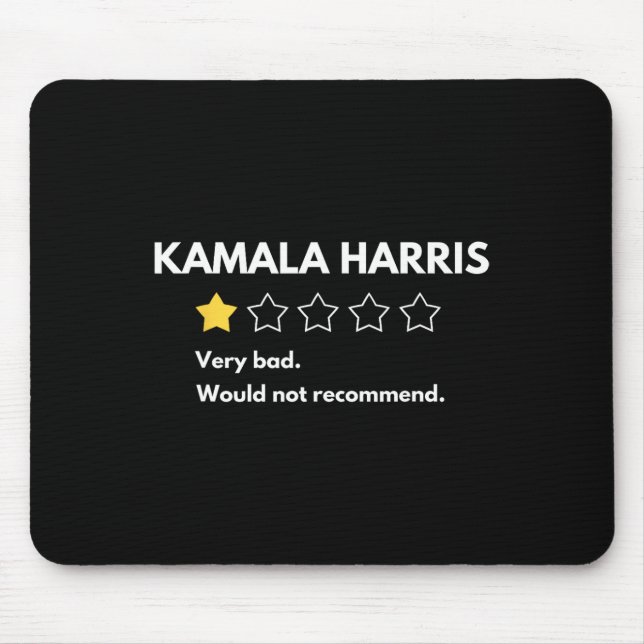 Tapis De Souris Kamala Harris Une 1 évaluation par étoile Très mau (Devant)