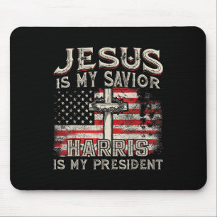 Tapis De Souris Kamala Jesus Est Mon Sauveur Harris Est Mon Présid