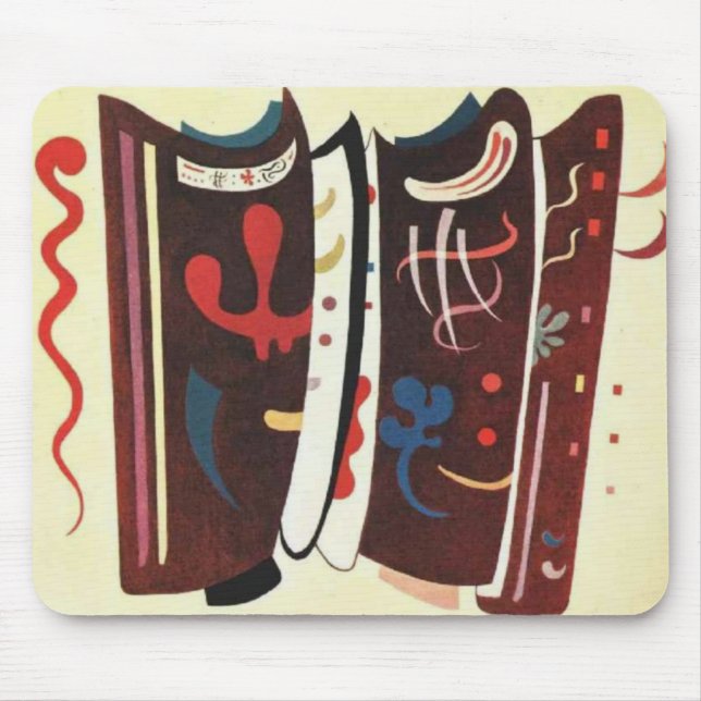 Tapis De Souris Kandinsky Brown avec Supplément Abstrait (Devant)