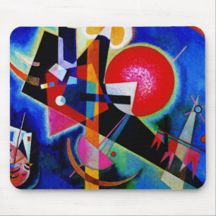 Tapis De Souris Kandinsky en peinture Abstraite bleue