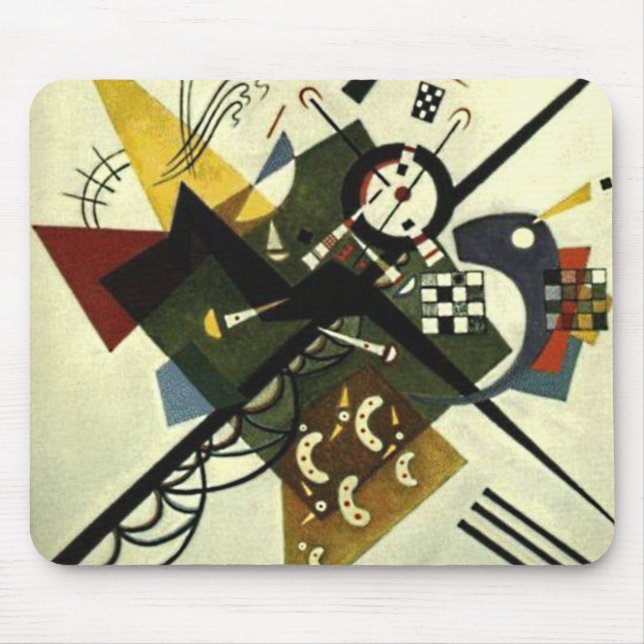 Tapis De Souris Kandinsky Sur White II (Devant)