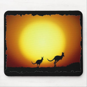 Tapis De Souris Kangourous contre le soleil de désert