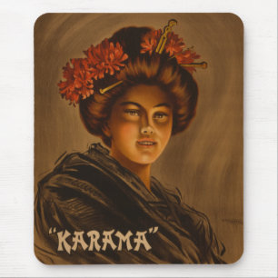 Tapis De Souris Karama : Actrice japonaise Romance Geisha
