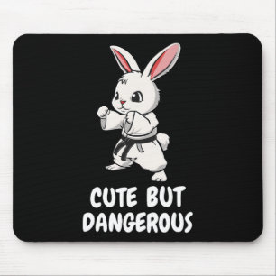 Tapis De Souris Karate Bunny Mignonne Mais Dangereux Funky Martial