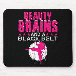 Tapis De Souris Karate Chemise Beauté Cerveaux Et Ceinture Noire D