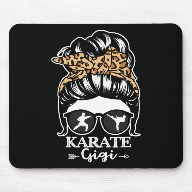 Tapis De Souris Karate Gigi Chignon Décoiffé Drôle de Combattant d (Devant)