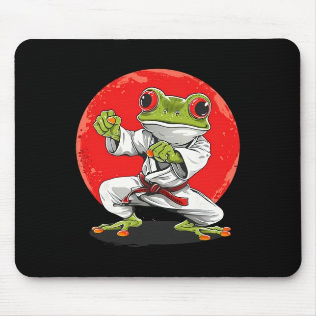 Tapis De Souris Karate Grenouille Arts Martiaux Judo Crapaud Kung  (Devant)