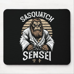 Tapis De Souris Karate Guerrier Légende Sasquatch Sensei Bigfoot M
