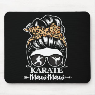 Tapis De Souris Karate Mawmaw Messy Bun Cheveux Funny Karate Fight