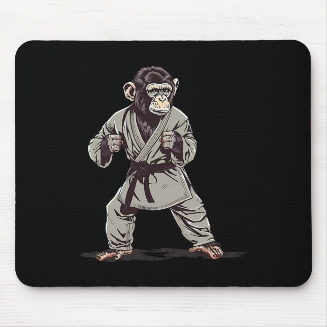 Tapis De Souris Karate Monkey Kickboxing Judo Jiu-jitsu Mixed mart (Devant)