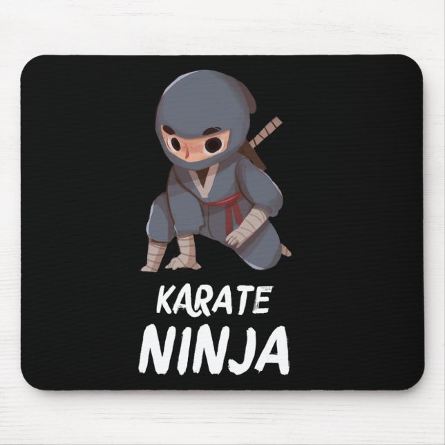 Tapis De Souris Karate Ninja Boy Funny Arts Martiaux Sports (Devant)