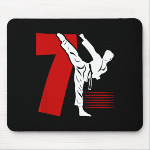 Tapis De Souris Karate pour l'anniversaire des 7 ans d'enfants Ann