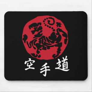 Tapis De Souris Karate Shotokan Rouge Arts Martiaux Taekwondo Blac