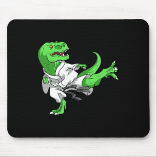 Tapis De Souris Karate T-rex Dino Elève Dinosaure Professeur Karat