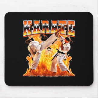 Tapis De Souris Karate Taekwondo Flames 90s Bootleg Style