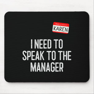 Tapis De Souris Karen Halloween Costume Parlez Au Manager Fun L
