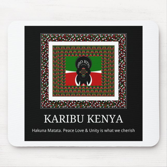 Tapis De Souris Karibu Kenya Hakuna Matata (Devant)
