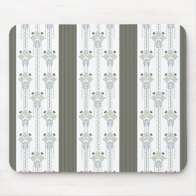 Tapis De Souris Karo flowers and curls pattern (Devant)