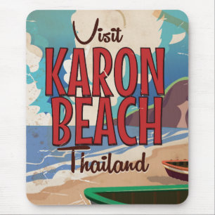 Tapis De Souris Karon Beach thaïlande poster de voyage vintage