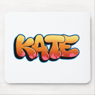 Tapis De Souris Kate Graffiti Style Merch ! Nom personnalisé Kate