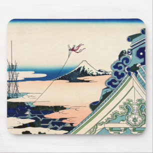 Tapis De Souris Katsushika Hokusai - Asakusa Honganji temple, Edo