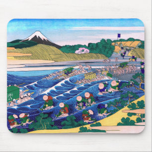 Tapis De Souris Katsushika Hokusai - Fuji from Kanaya on Tokaido