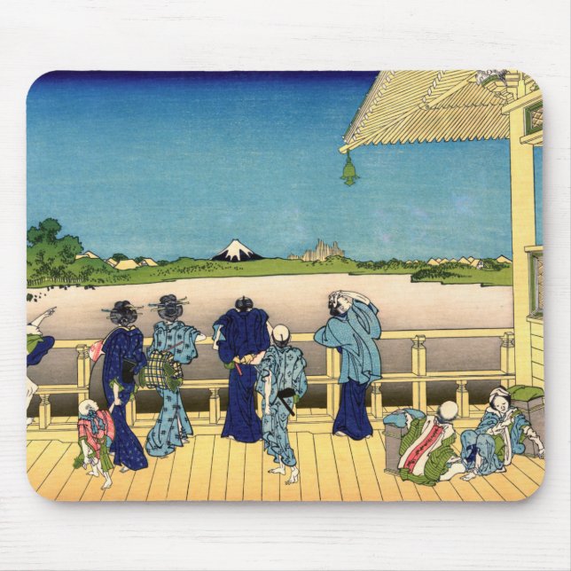 Tapis De Souris Katsushika Hokusai - Salle de Sazai, Temple 500 Ra (Devant)
