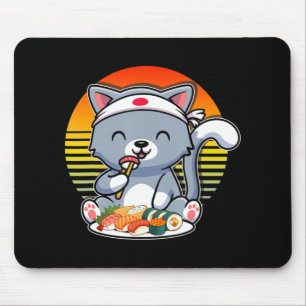 Tapis De Souris Kawaii Anime Chat Otaku Japonais Sushi Cadeaux Fil