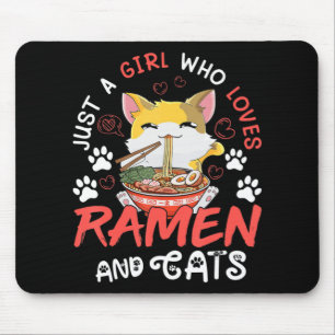 Tapis De Souris Kawaii Anime Ramen Chat Japonaise Food Girls Offic