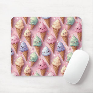 Tapis De Souris Kawaii Art Ice Cream Cones
