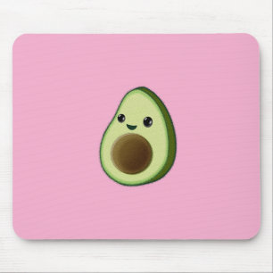 Tapis De Souris Kawaii Avocado Dessin Personnalisé Rose
