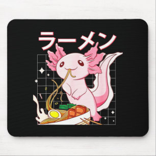 Tapis De Souris Kawaii Axolotl Manger Ramen nouilles Anime Girls T