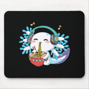Tapis De Souris Kawaii Axolotl Manger Ramen nouilles Anime Kids Bo