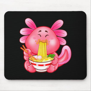 Tapis De Souris Kawaii Axolotl Ramen nouilles Anime japonais Otaku