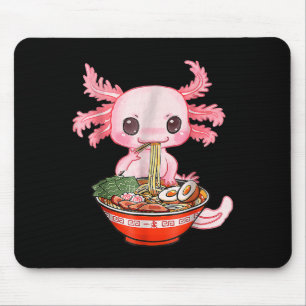 Tapis De Souris Kawaii Axolotl Ramen Nourriture Japonaise Drôle Gr