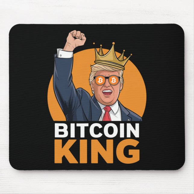 Tapis De Souris Kawaii Bitcoin King Trump Crypto Shades Bitcoin Ev (Devant)