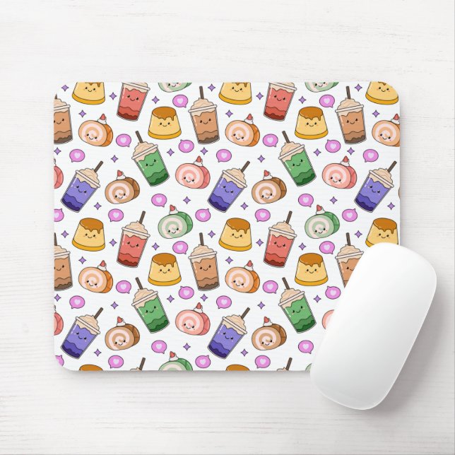 Tapis De Souris Kawaii Boba Tea Motif (Avec souris)