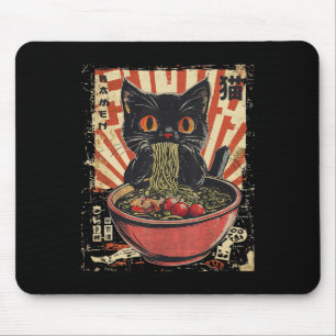 Tapis De Souris Kawaii Chat Ramen Noodle amusant Anime Japonaise M
