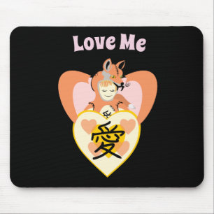 Tapis De Souris Kawaii Foxy Cosplay Love Heart
