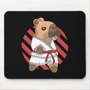 Tapis De Souris Kawaii Funny Capyra Capy Karate Arts martiaux Keik