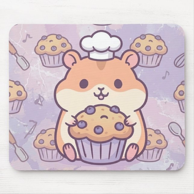 Tapis De Souris Kawaii Hamster Muffin Mouse Pad (Devant)